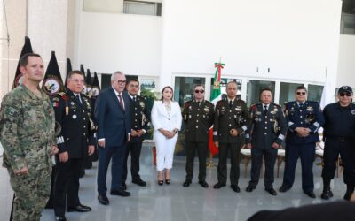 El Gobernador Rubén Rocha asiste a la inauguración de la 462/a Compañía de la Guardia Nacional