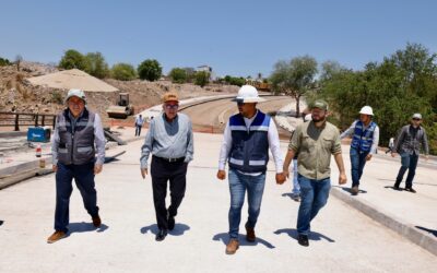 El puente Santa Fe será circuito facilitador y descongestionador de tráfico, señala Rocha, al supervisar avances de obra