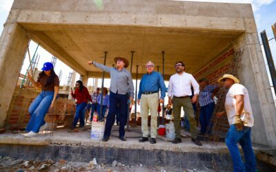Supervisa el gobernador Rocha construcción de la Secundaria de Valle Alto