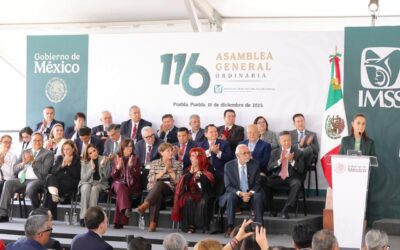 Asiste Gobernador Rocha Moya a Asamblea General Ordinaria del IMSS, encabezada por la presidenta Claudia Sheinbaum