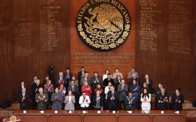 Asiste gobernador Rocha Moya a la conmemoración del 109 Aniversario de la Constitución, en Querétaro, encabezada por la presidenta Claudia Sheinbaum