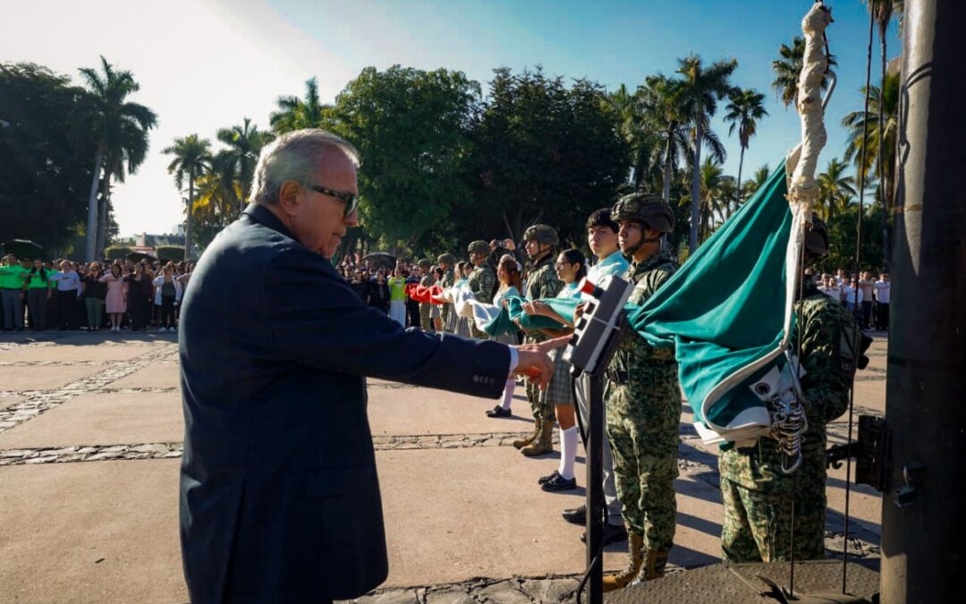 Gobernador Rocha encabeza acto conmemorativo del 220 aniversario del natalicio de Benito Juárez