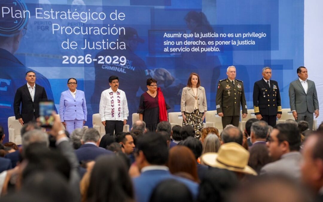 Asiste el gobernador Rocha Moya a la presentación del Plan Estratégico de Procuración de Justicia 2026-2029