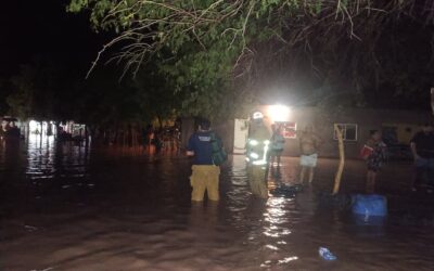 Protección Civil coordina acciones de auxilio y supervisión de daños tras intensas lluvias en Mocorito y Guasave